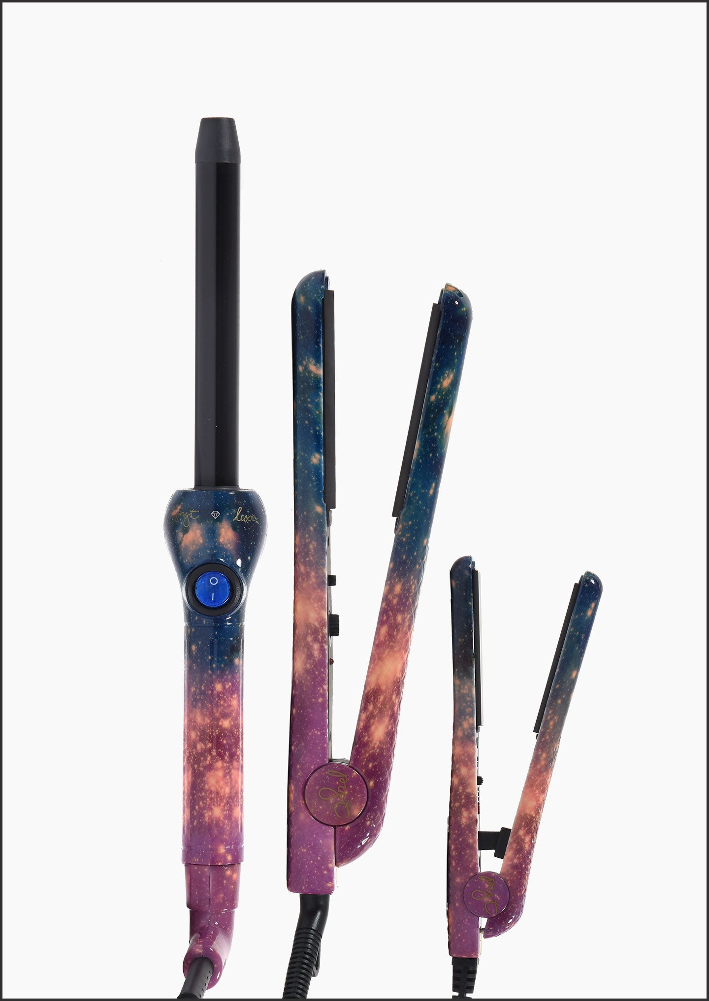 Lola Set - Galaxy: Ceramic Styler, 19mm Curling Wand, Mini Styler