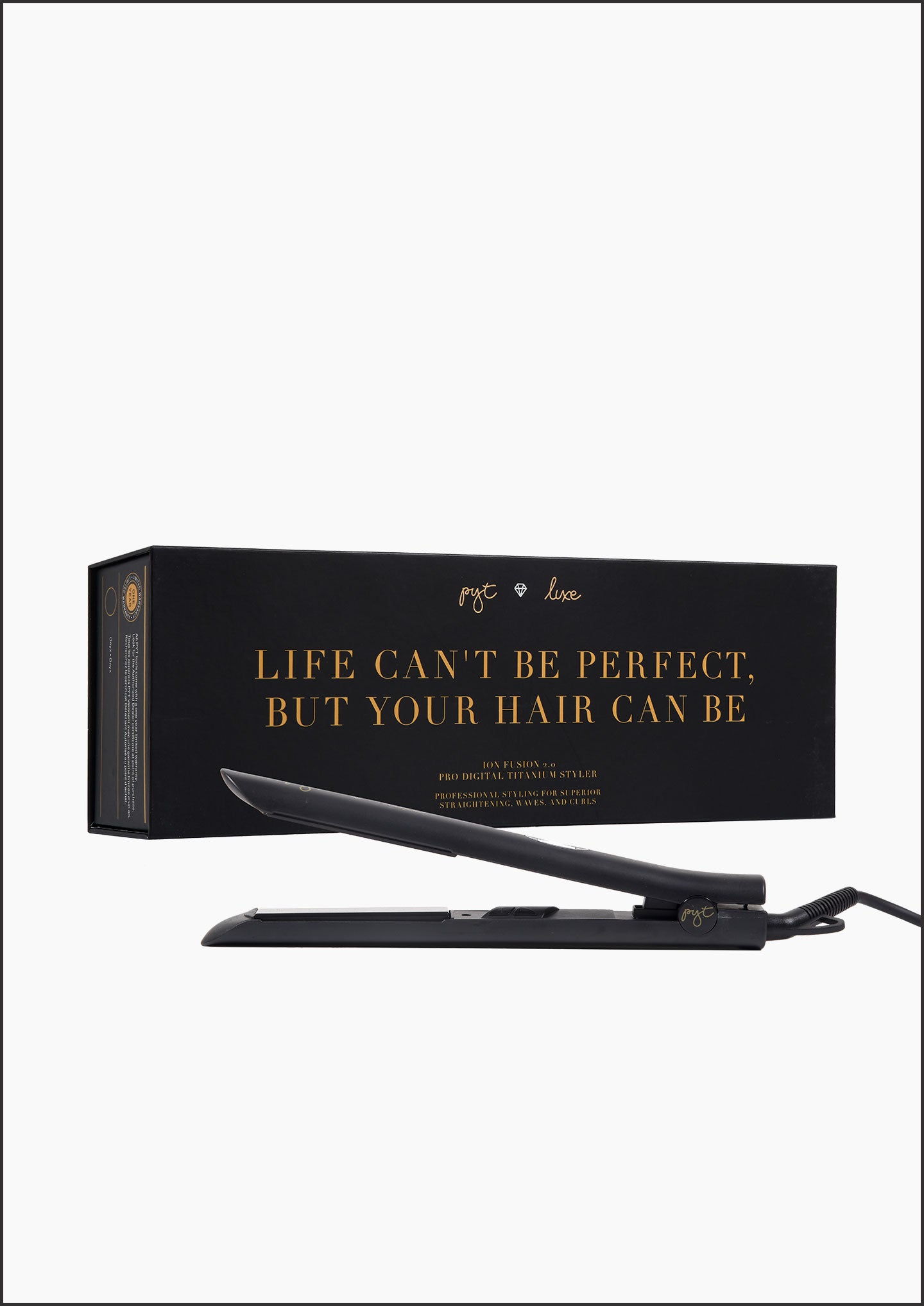 Pyt Luxe Ion Fusion 2.0 Pro Digital Titanium Styler Black